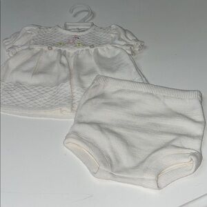 Vintage Friemanit dress and bloomer set pink poodle 3-6 months